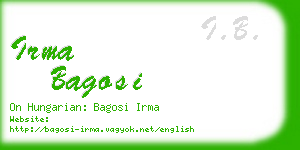 irma bagosi business card